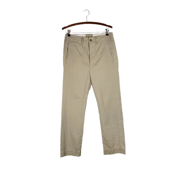RRL Double RL Surplus Pants Khaki Button Fly Chino Military Field Mens Size 27 - Picture 1 of 12